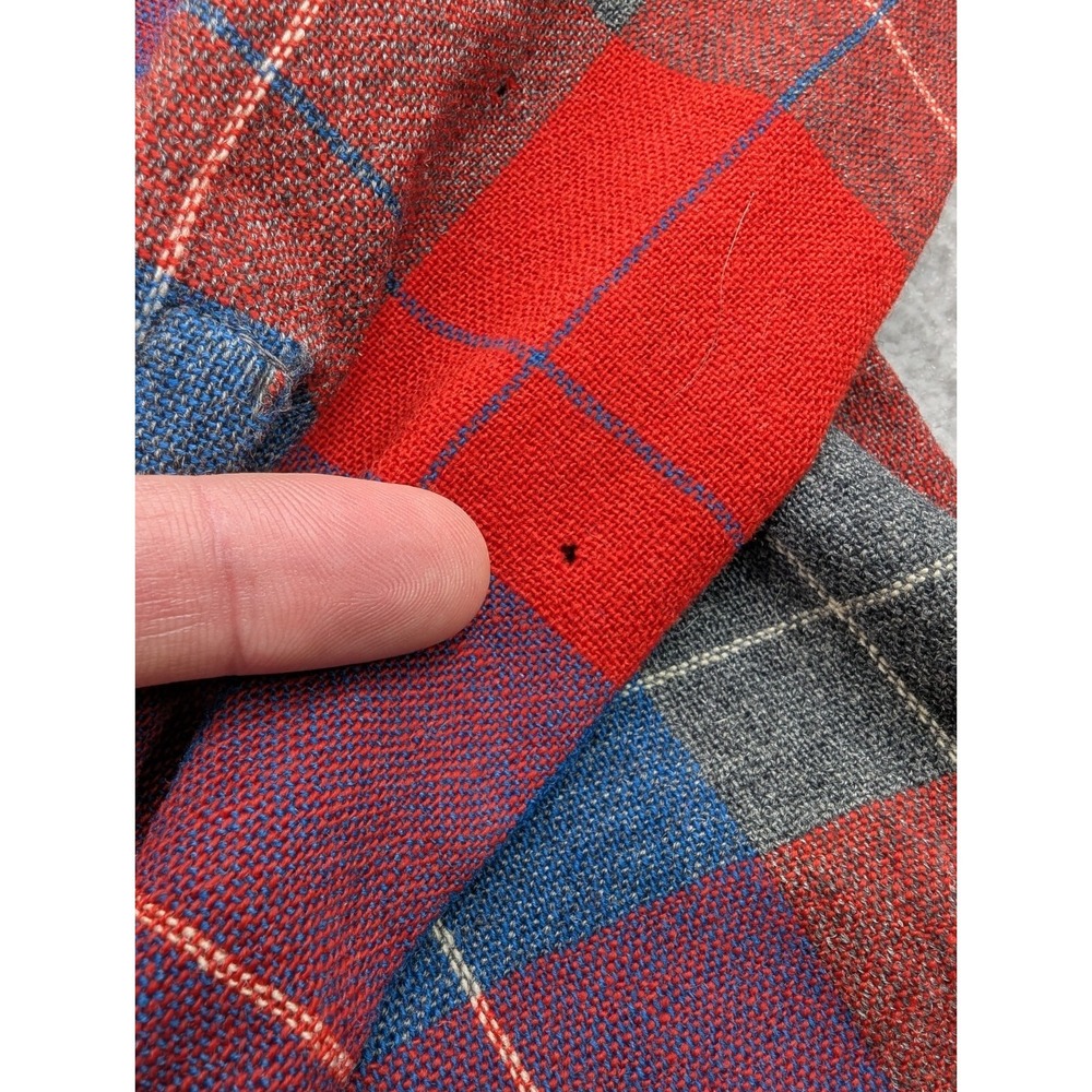 Vintage 50s Pendleton Cardigan Sweater Womens Medium Tartan Plaid 100% Wool USA - Picture 9 of 15